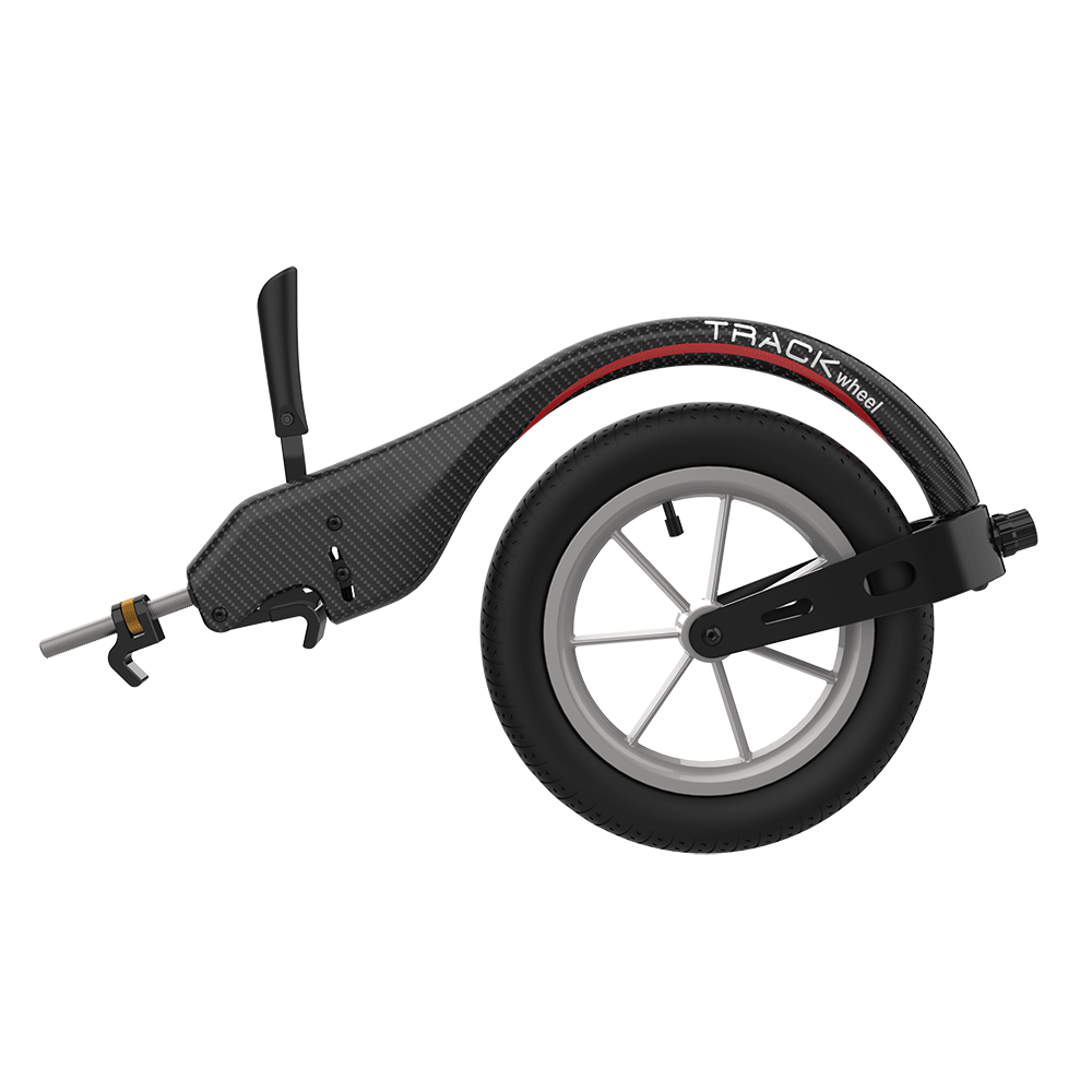 TRACK WHEEL SINGLE ARM , Carbon, 12''