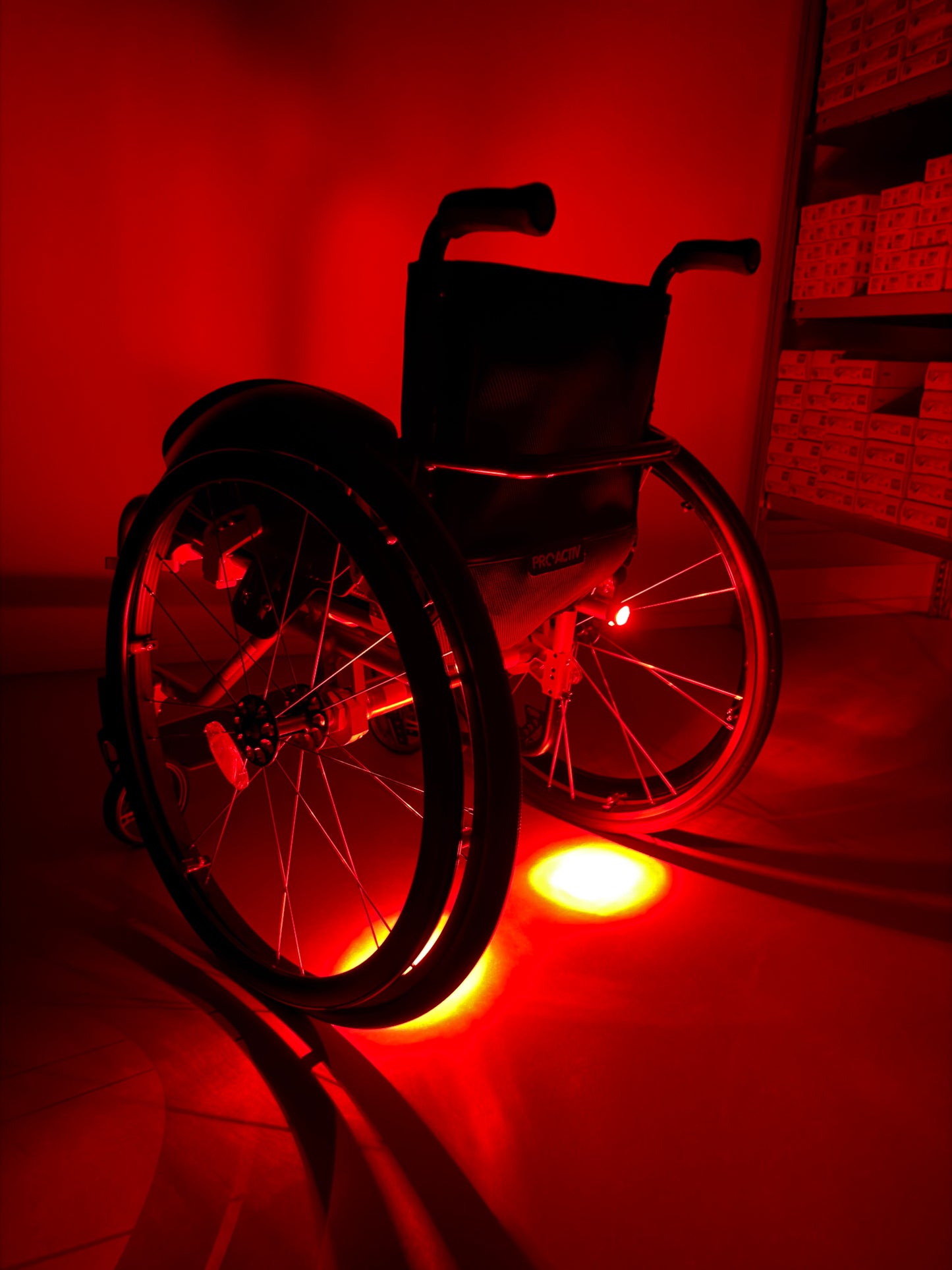 Integrierte Rücklichter für deinen Rollstuhl