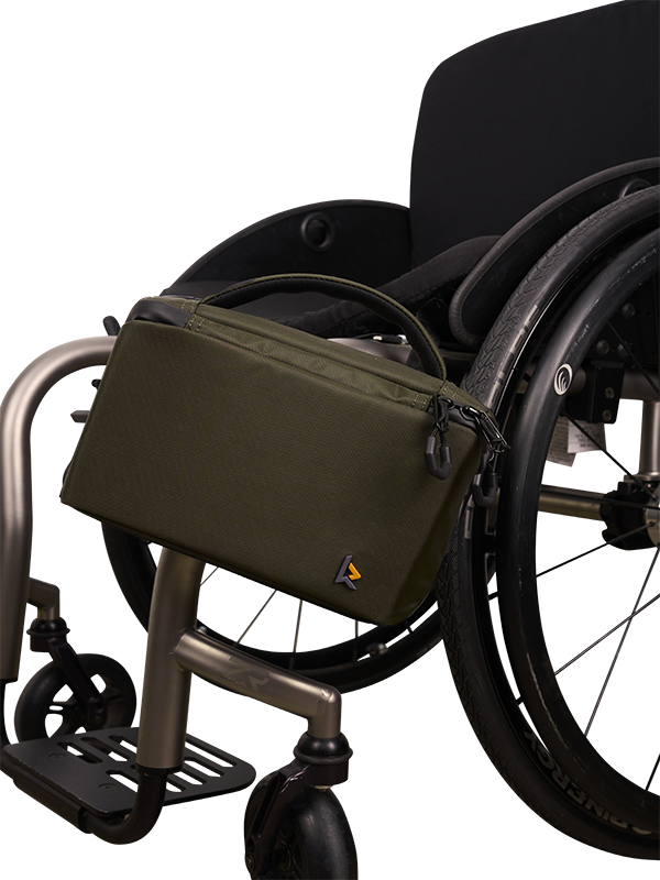 Rack Pack II – Kompakte Rollstuhltasche für den Rahmen